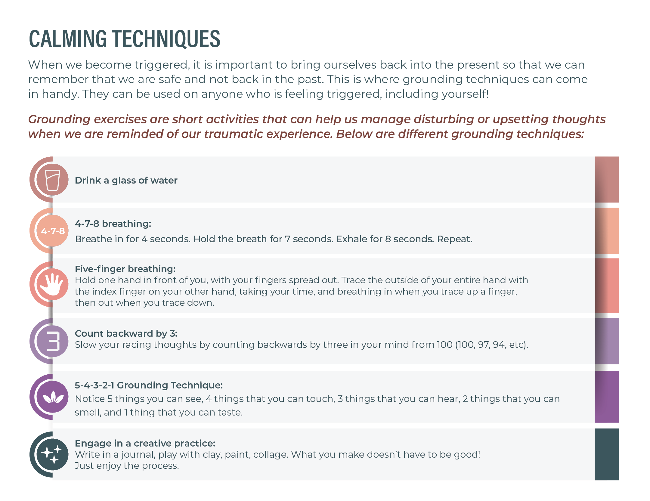 54321 Ground Techniques Infographic